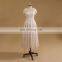 Short sleeve crystal beads for short wedding dress 2007 lace Wedding Gown