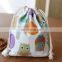 High Quality Elegant Linen Cotton Round Dawstring Pouches Wedding Party Christmas Holiday Favor Gift Bags