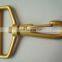 Custom logo/size/color metal snap hook gold snap metal keychain