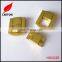 Shiny gold metal lock for wooden box