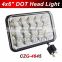 DOT 6x4inch CZG-4645 fantastic quality most bright High/Low beam 45w LED head lamp from Carzigo factory