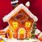 X'mas house with 10 light set Customized european-style creative Christmas decoration house LED night light simulation cookie house resin crafts decoration