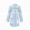 New Fashion Women's Hole Patch Denim Ripped Jeans Distressed Denim Long Jacket Coat Outwear