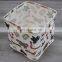 Home organization cotton linen laundry basket box canvas foldable storage boxes bins cubes boxes