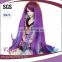 purple blue and brwon color mixed customized curly baby doll hair wigs