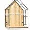 Natural Grained wooden  Panels Hangers House Worlds Floating Wire metal wood Shelves