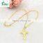 Gold christian cross necklace