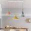 Nordic modern simplicity 3 Heads Aluminum pendant light with wood for decorate