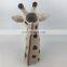 cute hand painted 3D giraffe animal head shaped ceramic flower vase for home decor