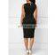 Wholesale custom brand female slim fit pencil round neck sleeveless party formal ladies office dress S-5XL