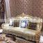 Factory price gold royal antique design luxury furniture leather couch living room sofa set furniture