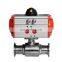 Food Safe Stainless Steel 304 Sanitary Pneumatic Ball Valve Tri Clamp connection