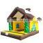 White snow castle kids jumping bounce slide inflated bouncy house