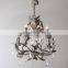 American Retro Iron Branch Crystal Candle Living Room Dining Room Bedroom Luxury French Art Chandelier