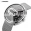 SINOBI Mens Inovative Wristwatch Masculinity Sports Watchs Black and Sliver Watch Rotating Dial Watch