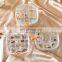 Plastic Jewelry Box Transparent Portable 3 Layer Compartment Square Ring Earring Storage Case Organizer