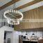 American Round Two-Tier Golden Brass Chandelier Living Room Restaurant Luxury Chandelier Lights