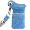 Plaid Pattern Glossy Neoprene Cellphone Pouch Holder Crossbody Armband Bag