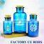 nautical blue sail glass bottles for personal care oils factory supplier