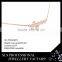 Hot selling rose gold neckalce with 7 piece big stones fahion ladies index necklace