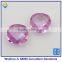 double checker cut pear shape pink corundum stone