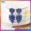 High-end fashion blue crystal earrings, luxury colorful eardrop for women