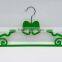 velvet flocked ABS plastic bow hanger with notches