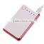 hot sale fashion portable phone charger / universal flashlight power bank / external battery mobile 11000mah