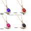wholesale fashion jewelry 18k gold plated glass stone pendant with ruby