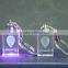 3D Laser light keyring Crystal Keychain,Top Quality Hot Sell Crystal 3d Laser Crafts