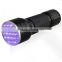 365nm,395nm led purple light uv flashlight