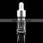 5 ml wholesale clear glass dropper bottles with aluminum cap for essential oil