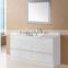 Double sinks bathroom furniture white finishing bath vanity waterproof bathroom furniture