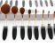 Popular 10 pcs rose gold oval toothbrush style makeup brushes set                        
                                                Quality Choice