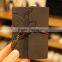 Embossing leaf design PU leather card holder bag