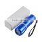 Promotioanl gift aluminum alloy 9 blub flashlight led torch