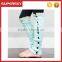 C01-3 Custom Wholesale Boho Grey Knitted Ruffles Lace Leg Warmers With Buttons for Girls