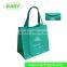 Green Non Woven Foldable Tote Bag with Picture Pockets