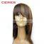 cheap wholesale price Brazilian human hair wig lace front highlights dark blonde color shoulder length