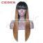 express ombre long hair wig cheap heavy density full silk base wig