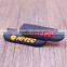 Fashion private embossed logo pvc rubber label for brand dressed shoes