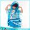 Lovely pink color printed gril hooded poncho towel cartoon girl hooded towel