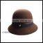 2016 hot sell high quality 100% Australia wool autumn lady's burgundy short brim bucket felt hats