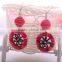 2016 New Arrival Red Lantern Drop Earrings Handmade Earrings for Women Party/