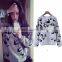Fashion New Women Spring Summer Thin Sweatshirt Cute Swallow Print Hoodies O Neck Loose Long sleeve Pullover