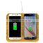 New bamboo dual 2 coil qi wireless charger samsung wireless charger pad