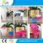 1L plastic bucket with handle and colorful lids