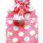 rubber hot water bottle with pink dots fleece cover