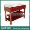 Antique Simple Cherry Hotel Bathroom Vanity with Two Wooden Shelves