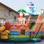 small indoor inflatable Jungle animal jumping dry slide, Air bounce inflatable slide